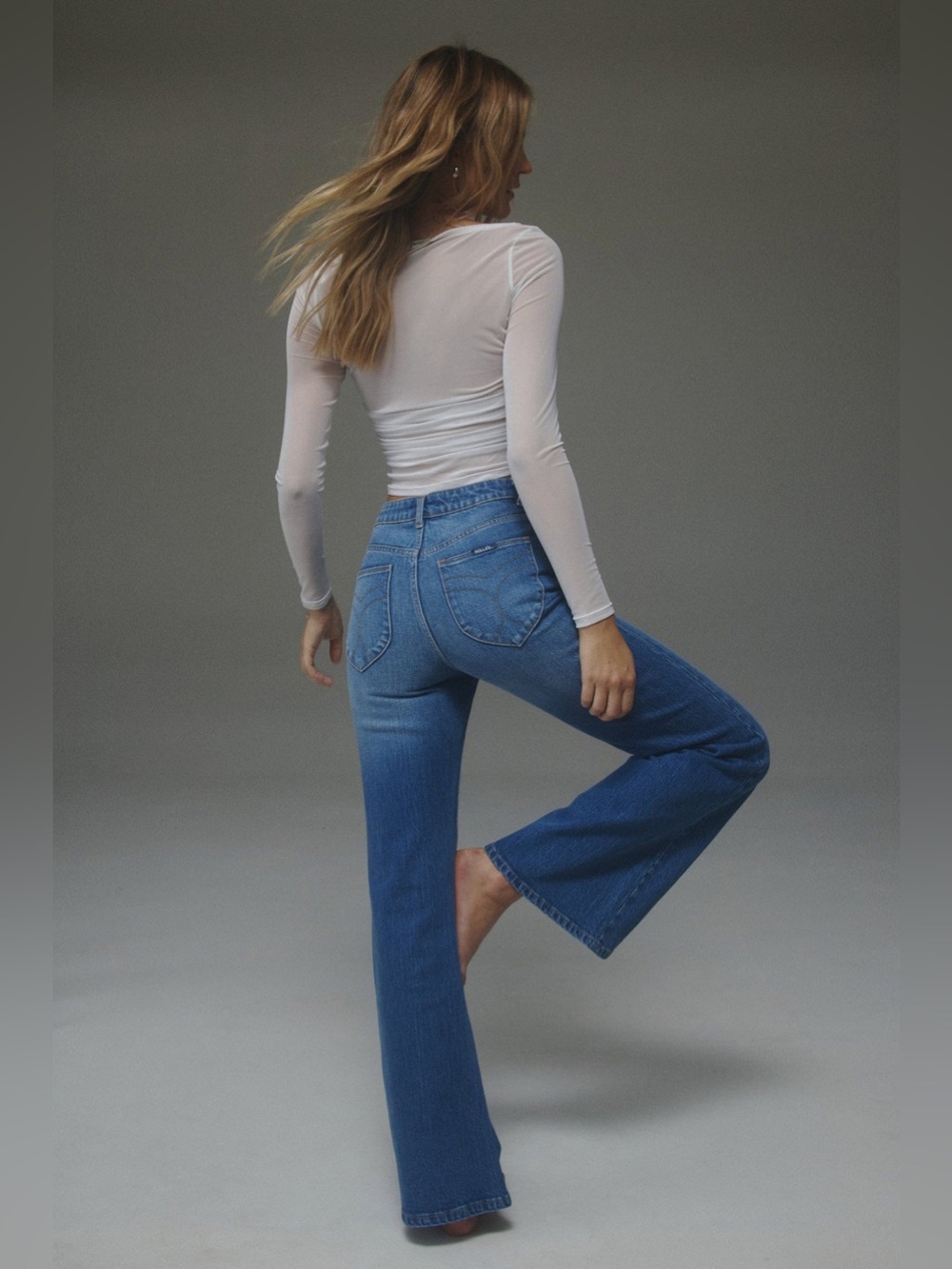 ROLLA’S Eastcoast Wide Leg Flare Jean - Silverlake High Rise Size 31 / US 12 - Picture 3 of 15
